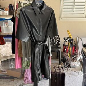 Dress Forum Black Faux Leather Mini Dress